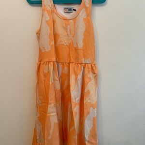 Orange Sherbet Big Cat Tank Dress